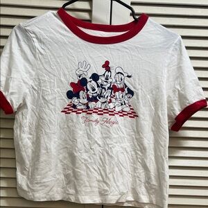Disney White and Red Crop Top